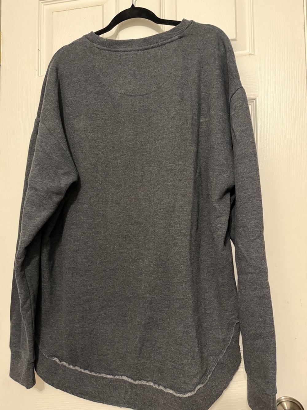 Pressbox Gray Arkansas Razorbacks Sweatshirt with Red Script - Picture 4 of 4